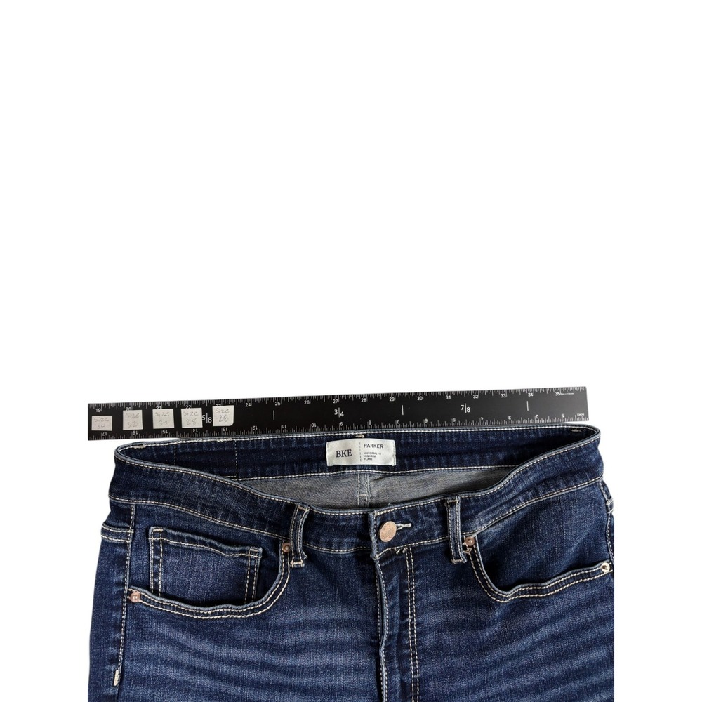 BKE Parker‎ Universal Fit Flare Jeans Womens 31x35 Blue Denim Cotton High Rise - Picture 5 of 7